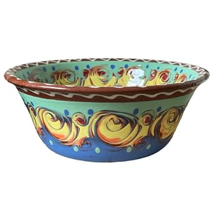 Blue and Green Rose Bowl