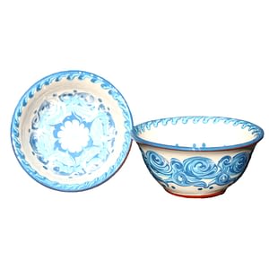 White and Blue Rose Bowl