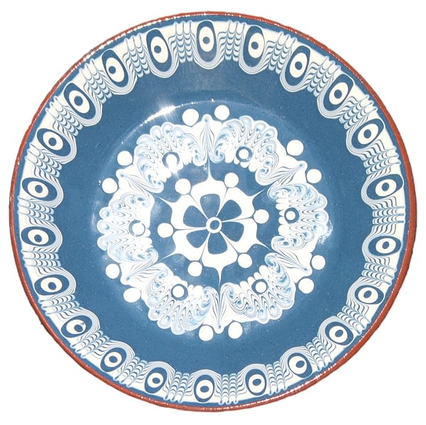 Dark Blue White Struma Plate