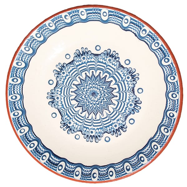 White Dark Blue Struma Plate