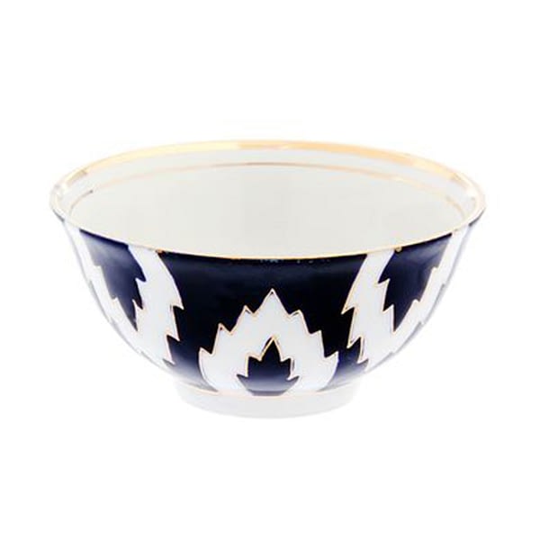 Atlas Blue, White, and Gold Bowl