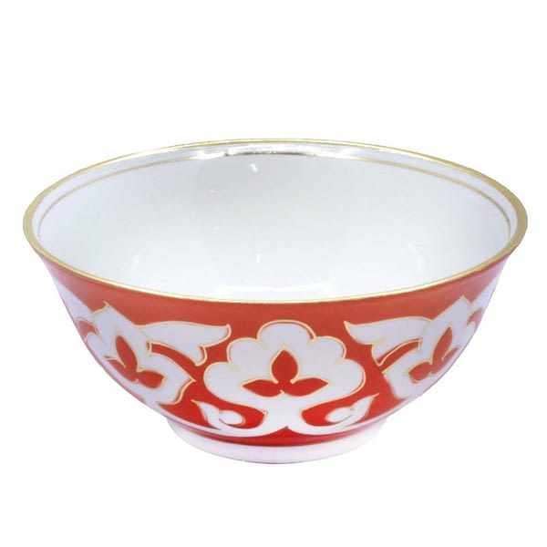 Pahta Red, White, and Gold Bowl