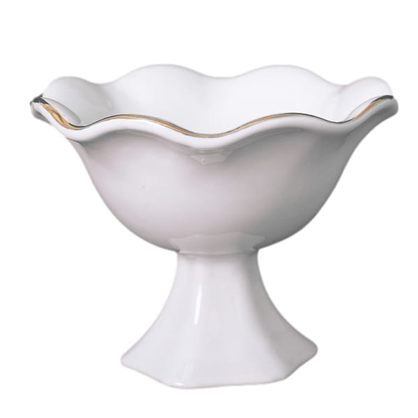 White and Gold Porcelain Icecream Bowl