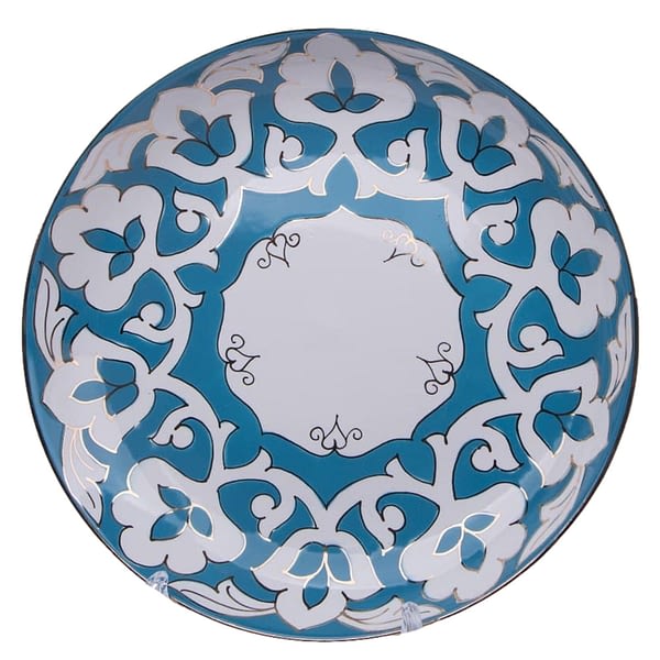 Pahta Turquoise, White, and Gold Serving Bowl