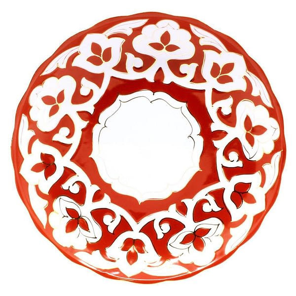 Pahta Red, White and Gold Plate