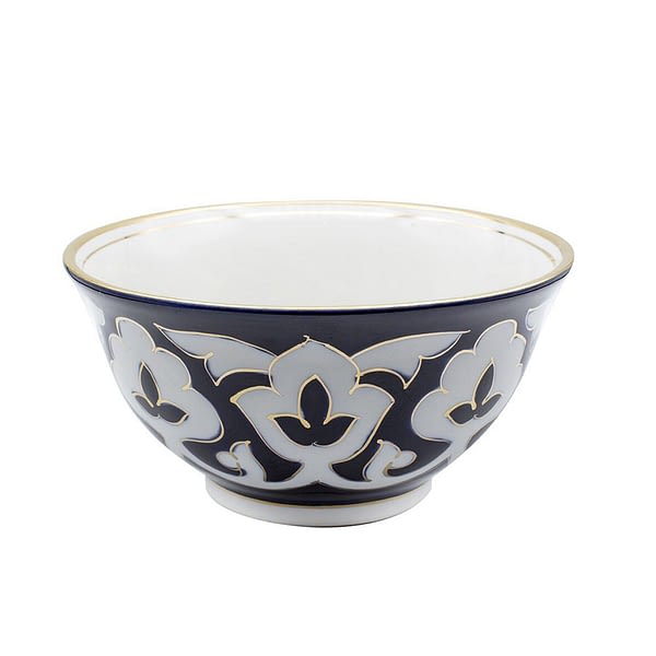 Pahta Blue, White and Gold Traditional Uzbek Tea Cup